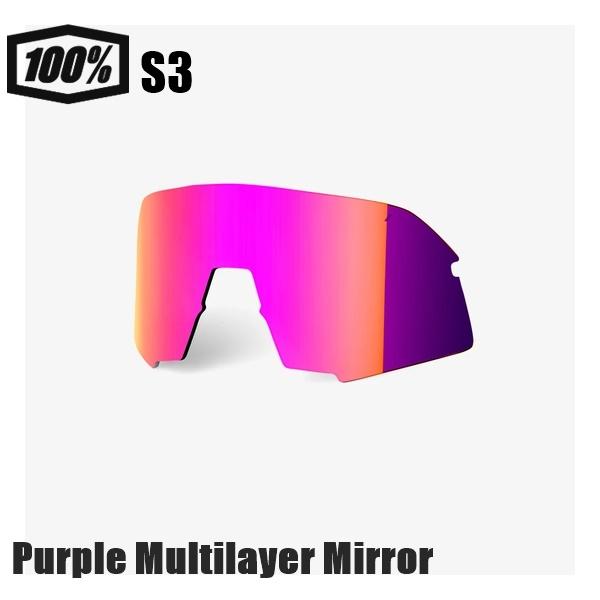 100% ワンハンドレッド S3 REPLACEMENT LENS - Purple Multilayer