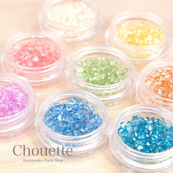 キラキラダイヤカットパーツ 3mm ハンドメイド 素材 材料 アクセサリー