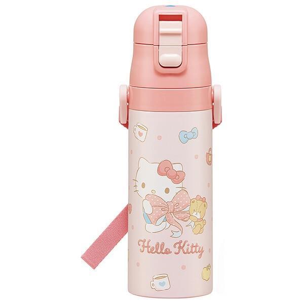 ハローキティ 水筒 470ml マグボトル 保冷 超軽量 直飲み ワンプッシュ