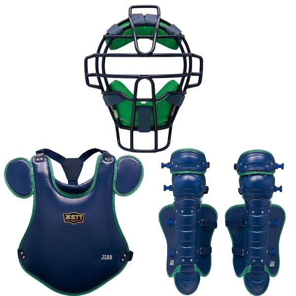 ゼット（ZETT） ジュニア用軟式キャッチャー防具3点セット ネイビー
