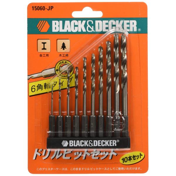 ブラックアンドデッカー(BLACK+DECKER) 6角軸ドリルビット 10本 セット