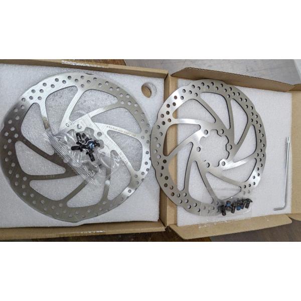 二枚セット 自転車用ブレーキディスク ボルト付 160mm 電動自転車でも