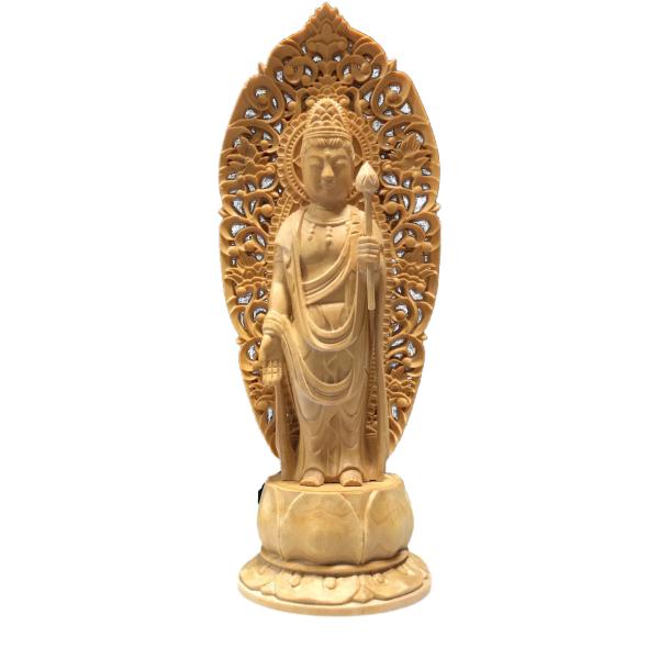 黄楊材観音菩薩 観音菩薩像 木製 木彫 : 仏像・仏具専商の彫一 Yahoo