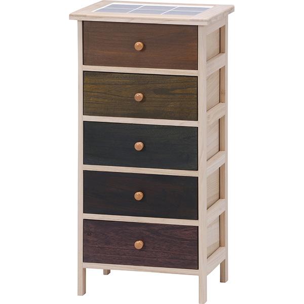 桐製 マルチカラフル5段ボックス シンクエ 2 : クラシト - 通販