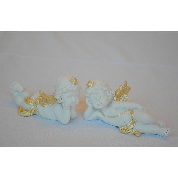 エンジェル 天使 頬杖天使 片肘天使 可愛い 寝そべる天使 2体セット 星
