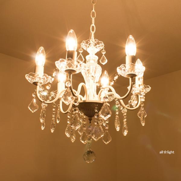 オーブ シャンデリア 本体：ホワイトアンティークタイプ シャンデリア