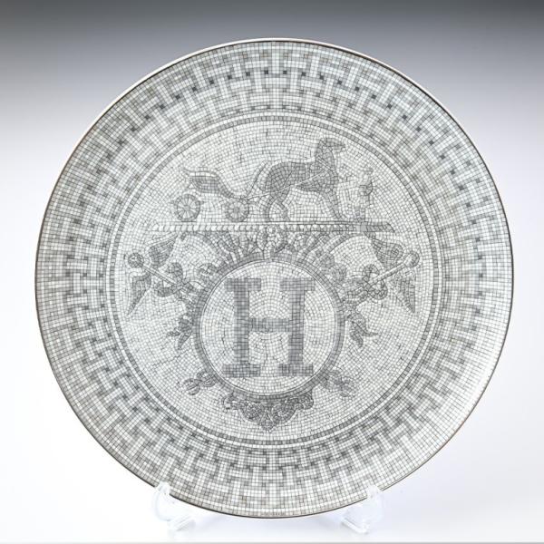 HERMES（エルメス） モザイク タルトプラッター プラチナ 035022P 32cm