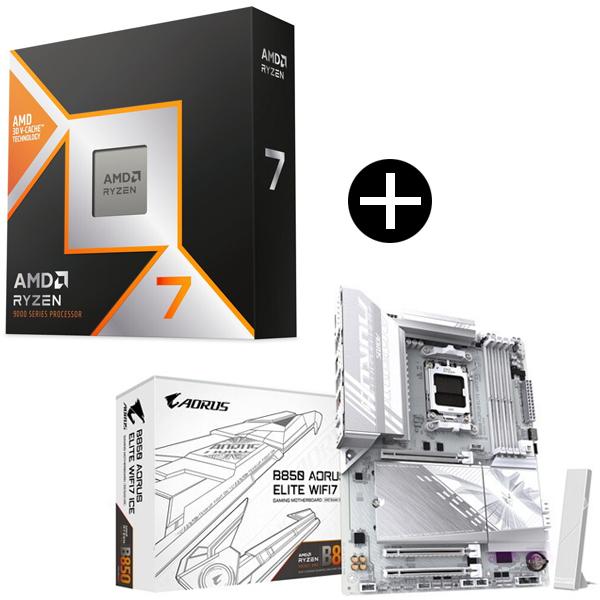 AMD Ryzen 7 9800X3D CPU + GIGABYTE B850 A ELITE WF7 ICE ATX
