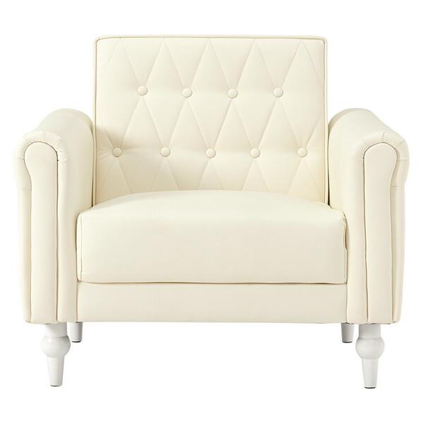 HAGiHARA（萩原） ライラ1P-PWH ソファ パールホワイト メーカー直送