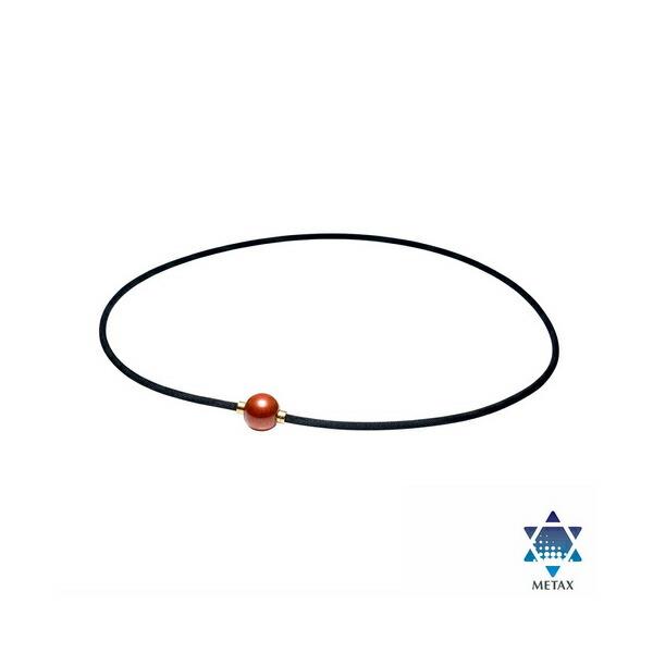 Phiten]ファイテン RAKUWAネック メタックス ミラーボール レッド 40cm