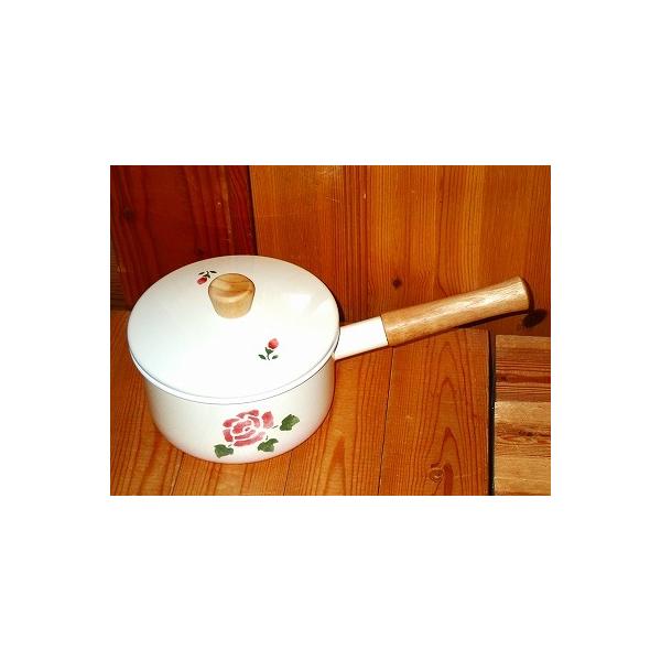 Many 鍋 お鍋 マニー ローズ ホーロー 16cmスープパン（ローズ） 定形