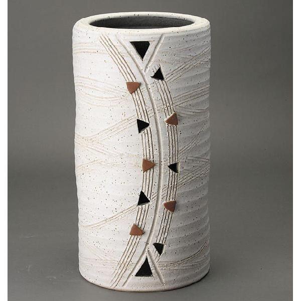 傘立て おしゃれ 外置き 和風モダン 水抜き穴付き 陶器 信楽焼かさたて