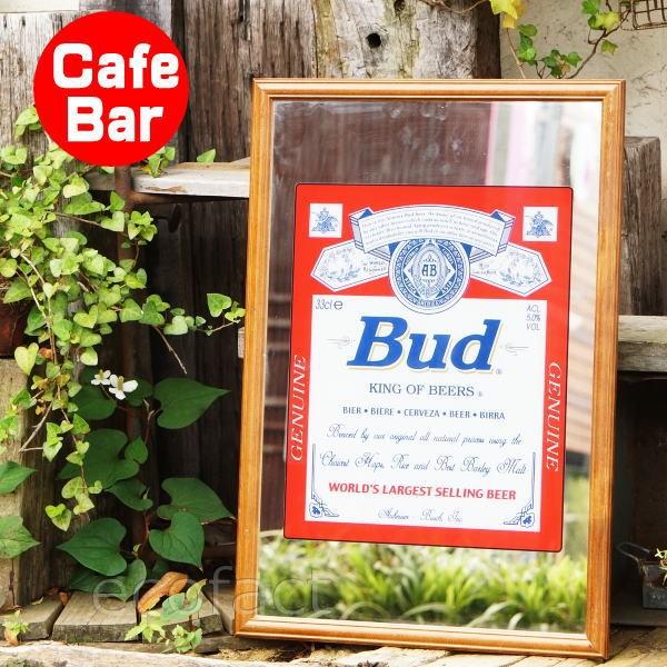 パブミラー バーミラー 鏡 壁掛け バドワイザー ビールBudweiser（ pub