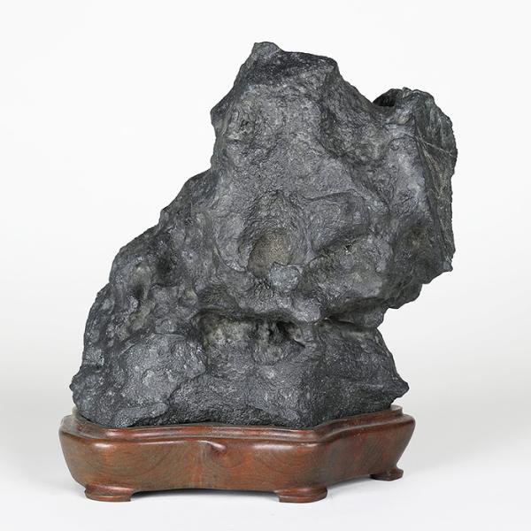 水石 「玄海石」 盆石 天然石 観賞石 岩潟石 すいせき 台座付き 現品