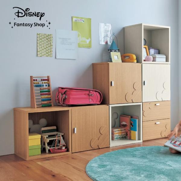 Disney（ディズニー） ボックス 収納 ラック ミッキー 木製 リビング