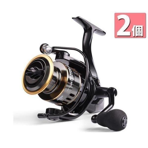 2個セット スピニングリール 軽量 3000番 耐久性 釣り リール 投げ釣り