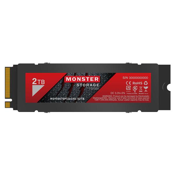Monster Storage Monster Storage 2TB NVMe SSD PCIe Gen 4×4 最大読込