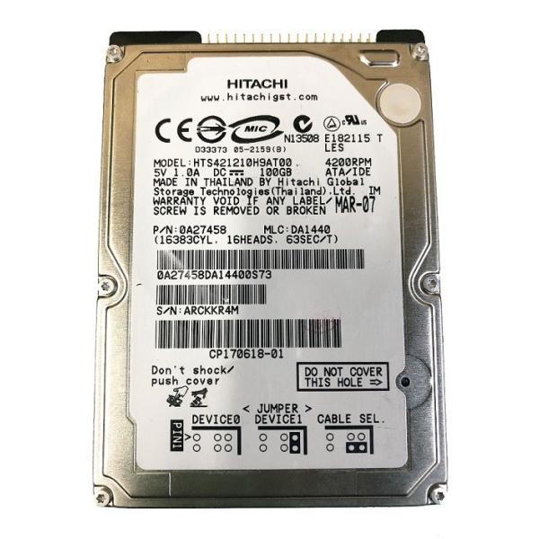 WD Green 【中古】 2.5インチ ノート用HDD 100GB 日立 IDE
