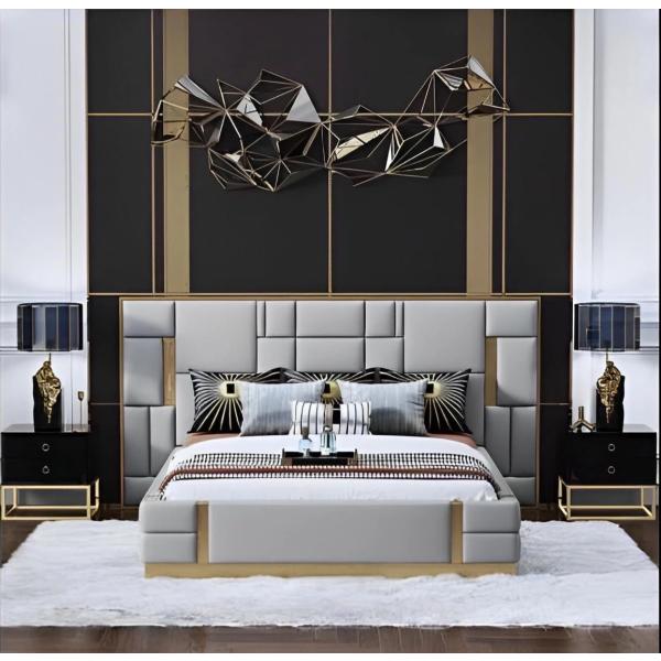 DXラグジュアリーベッド キングサイズ ソフトレザー デザイナーズ家具