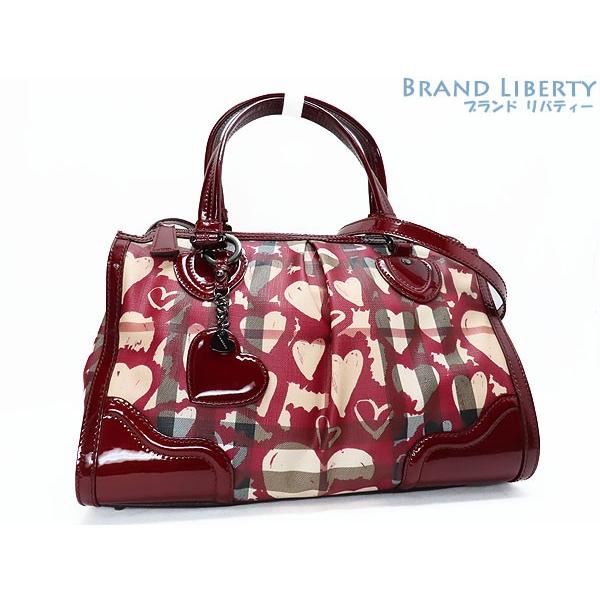 BURBERRY（バーバリー） 美品 ハートプリント 2WAY ミニボストンバッグ