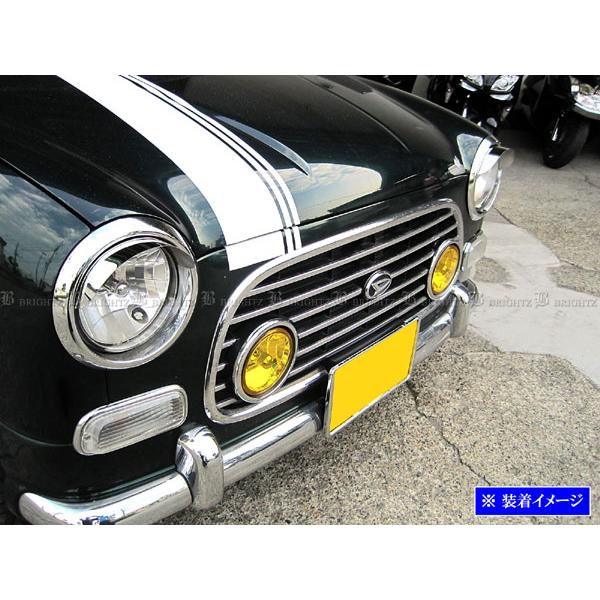 ミラジーノ L700S L710S 超鏡面 ステンレス メッキ ヘッド ライト