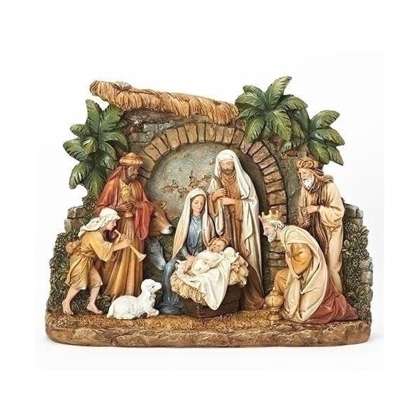 イエスキリストご降誕 ホーリーファミリー、3人の博士、羊飼い置物