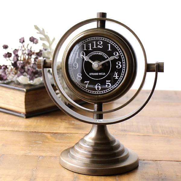 置き時計 置時計 アンティーク おしゃれ アナログ 小さい 真鍮 角度