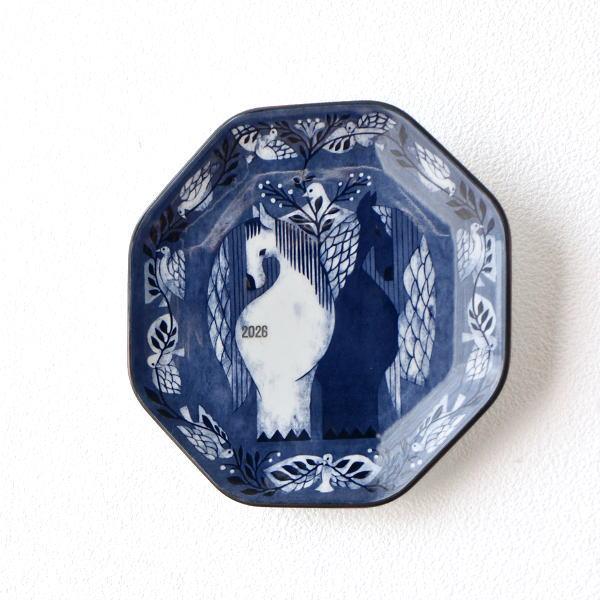 2026年 干支 午 飾り皿｜福田利之×波佐見焼 イヤープレート 呉須の