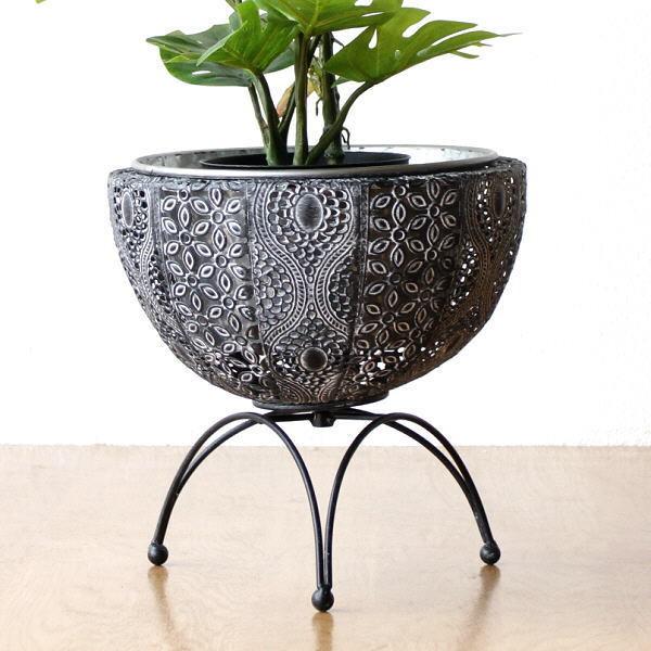 鉢カバー プランターカバー おしゃれ アイアン アンティーク 鉢 脚付き