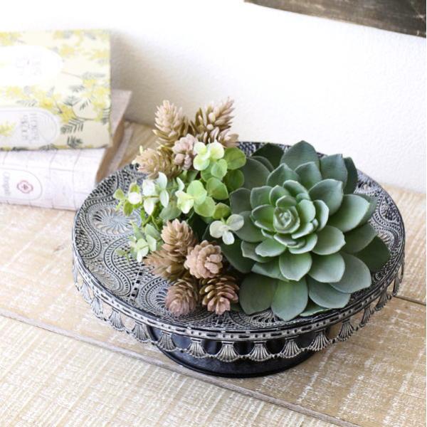 フラワースタンド アイアン 直径25cm 丸 円形 花台 おしゃれ 観葉植物