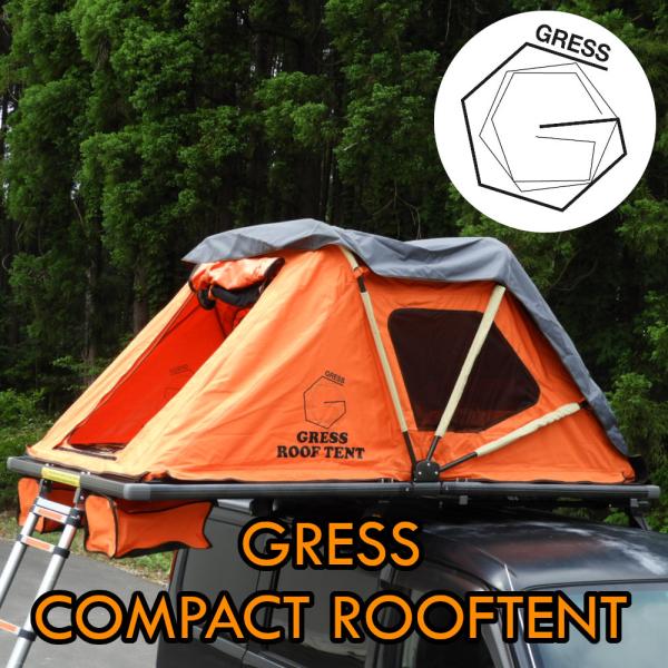 GRESS グレス コンパクトサイズ ルーフテント 手動開閉 ソロキャンプ