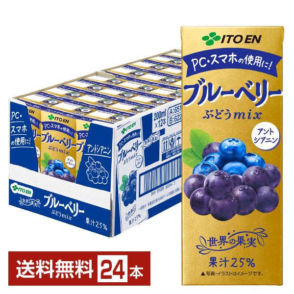 伊藤園（ITO EN） 世界の果実 ブルーベリーぶどうmix ミックス 200ml