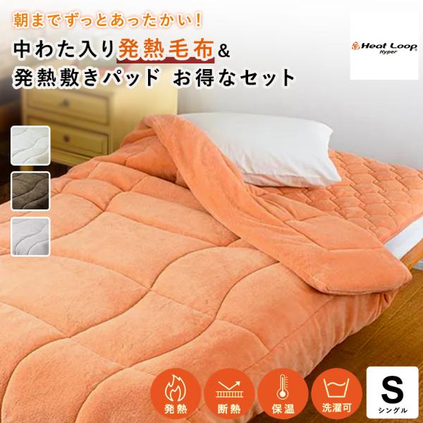 dinos（ディノス） 敷きパッド セット 厚手 極厚 静電気防止 あったか