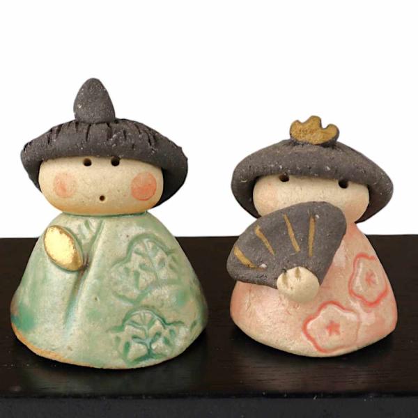 雛人形 コンパクト 陶器 小さい 可愛い ひな人形 人形師の手造り雛人形