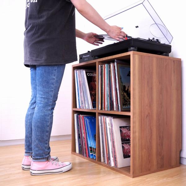 レコードラック / 4マスプレーヤー台 DULPA400P(LP約320枚収納