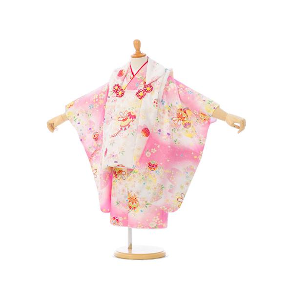 被布セット|90〜100cm|七五三着物3歳|女の子(被布)フルセット(ピンク系