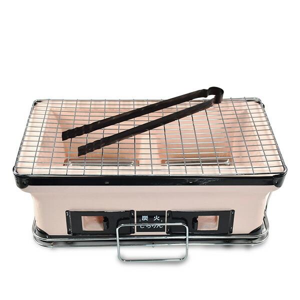 三和金属 炭火しちりん(角型ワイド) 七輪 シチリン バーベキューコンロ