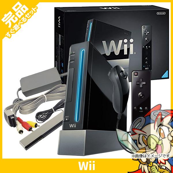 任天堂（Nintendo） Wii ニンテンドーWii 本体 クロ 黒 Wiiリモコン 完
