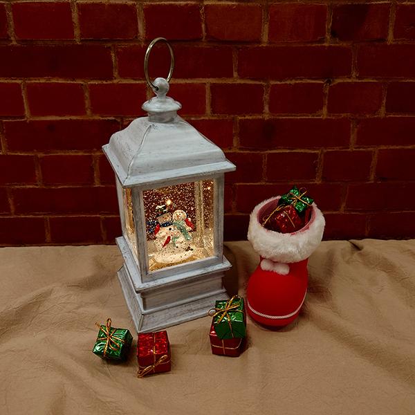 LED ウォーター ランタン スノードーム スピニングランタン スノーマン