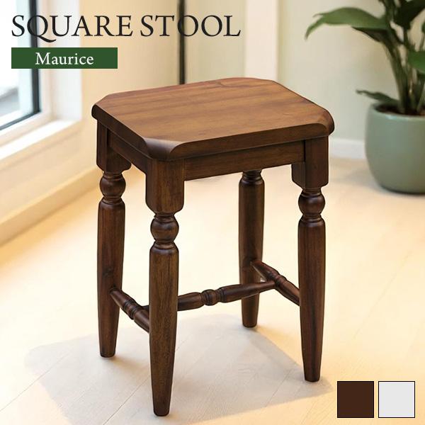 バーチェア スツール 背なしチェア 木製 四角 角型スツール アカシア