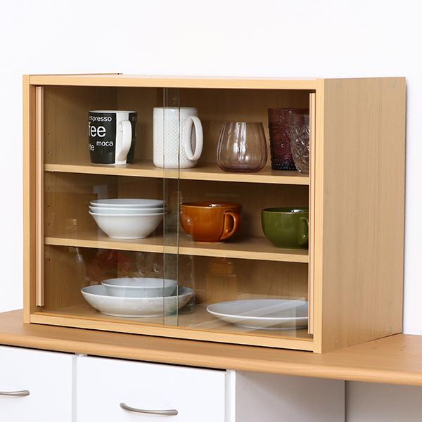 キッチン収納 ミニ食器棚 幅60cm コンパクト ロータイプ 一人暮らし