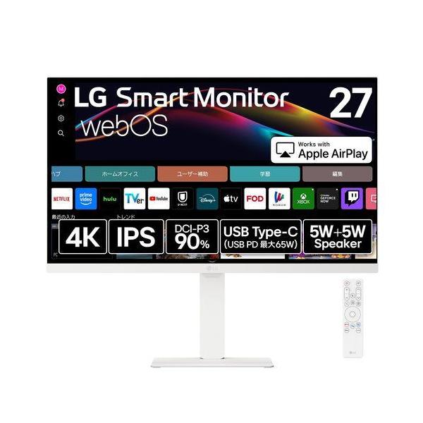 LGエレクトロニクス(LG) 27U730SA-W LG Smart Monitor 27型 4KwebOS