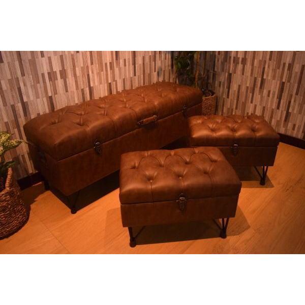 スツール アンティーク調 スツール3点セット 収納家具 収納付き