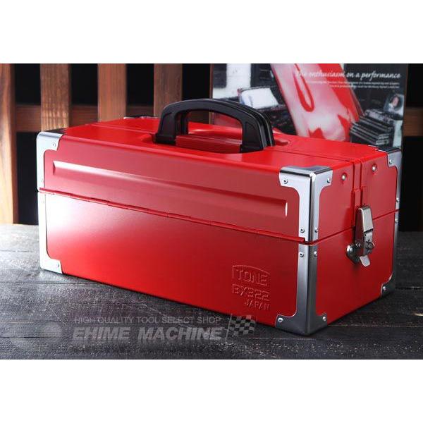 TONE（トネ） ツールケース(メタル) V形2段式 433X220X195mm レッド