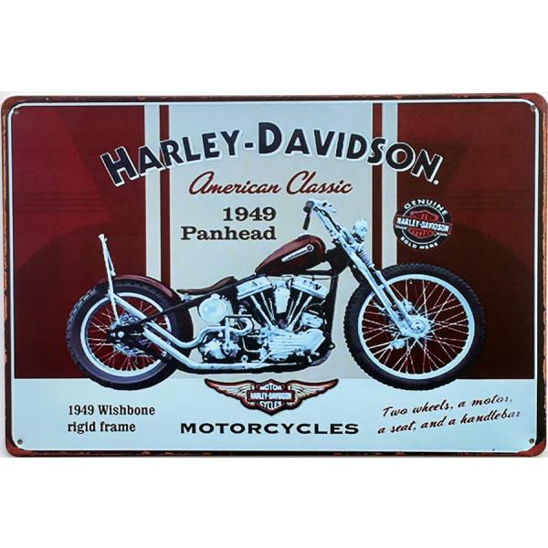 ハーレーダビッドソン Harley-Davidson バイク オートバイ☆レトロ調