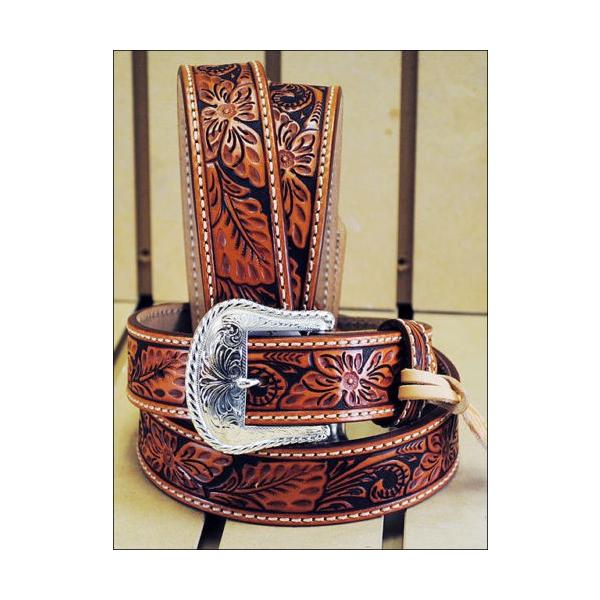 Tony Lama（トニーラマ） C40064 メンズ ブラウン フローラル ツールド