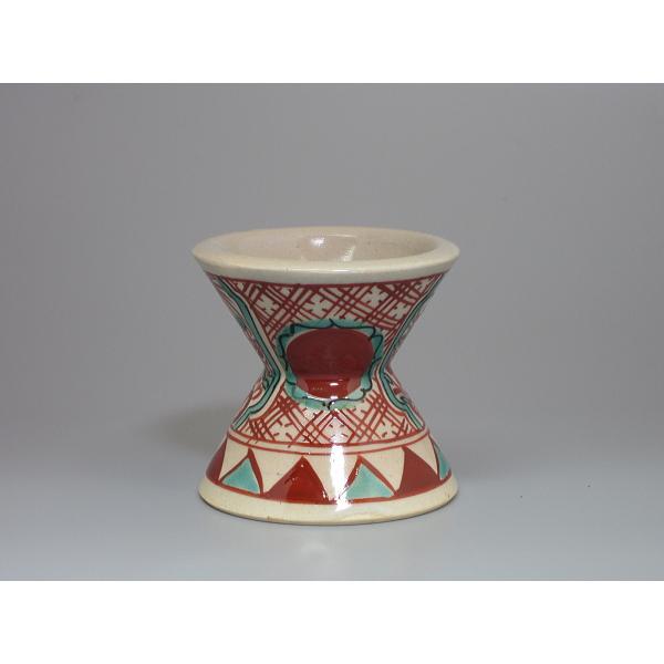 犬山焼 赤絵千切蓋置 尾関作十郎造 共箱 : 茶道具商 越中屋 - 通販