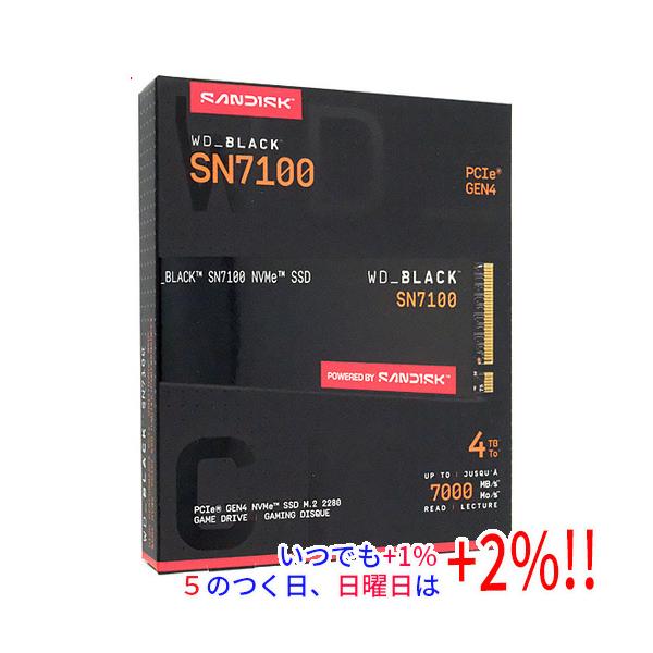 Western Digital製 WD Black SN7100 NVMe SSD WDS400T4X0E 4TB