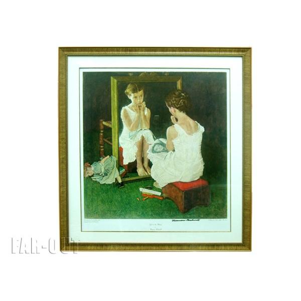 Norman Rockwell ノーマン・ロックウェル 鏡に向かう少女 Girl at the