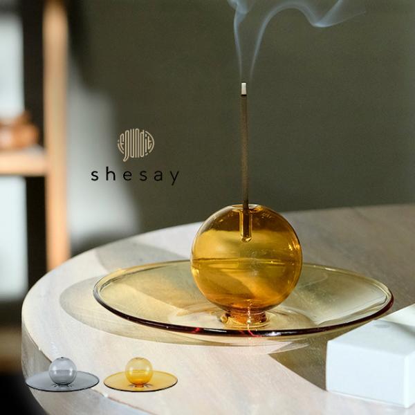 shesay ガラス 香立て 108146(お香立て おしゃれ かわいい ユニーク
